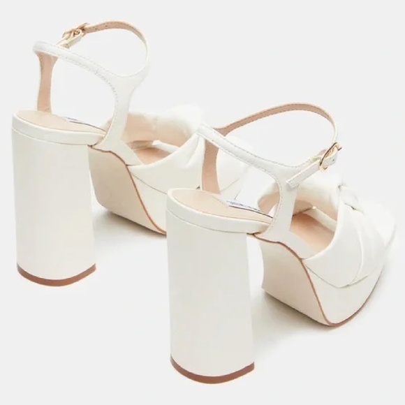 New Steve Madden "Lala" 9.5 Womens Platform Heel Ankle Strap Sandal w/Knot front - Picture 2 of 6